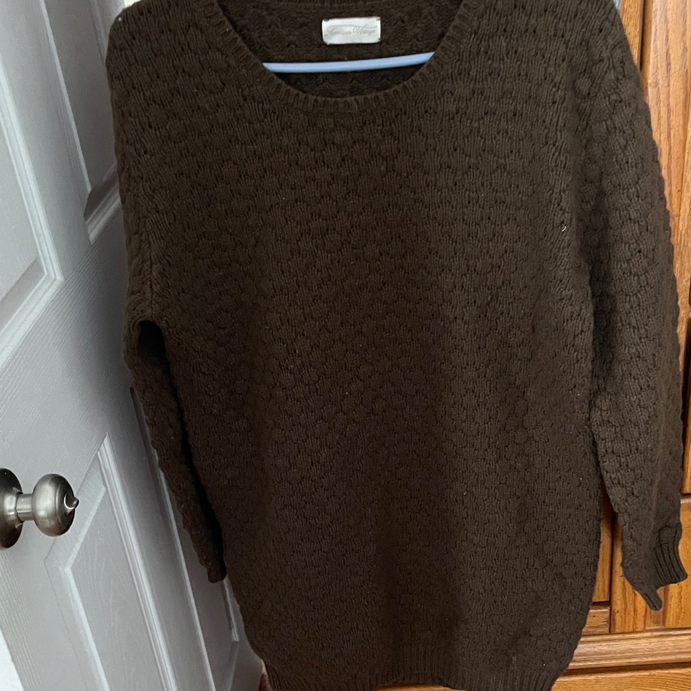 American Vintage Dark Brown Crew Neck Sweater
